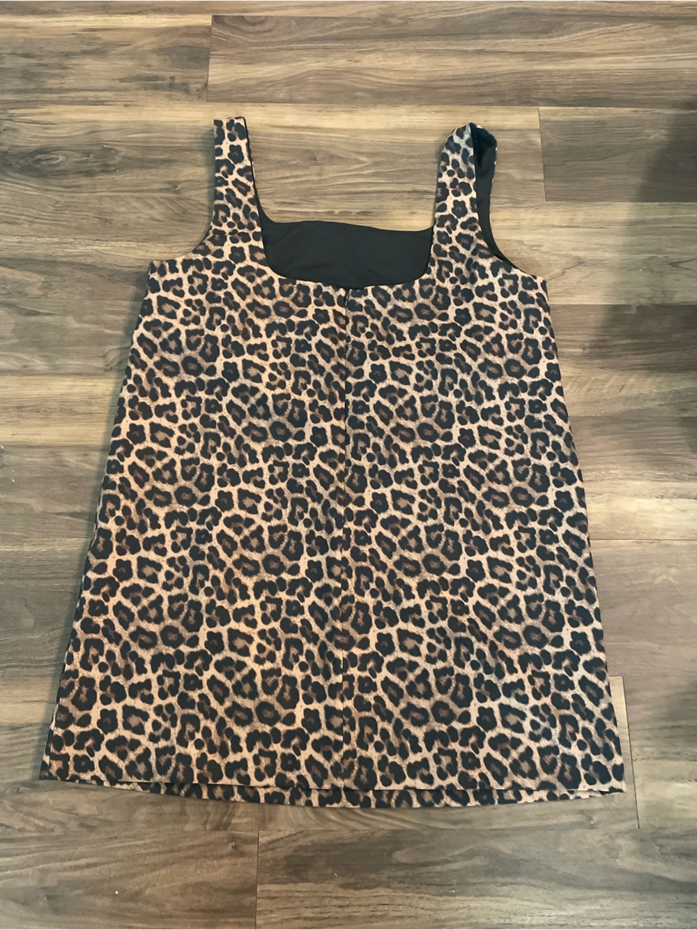 Leopard Print Square Neck Mini Dress - Picture 6 of 7